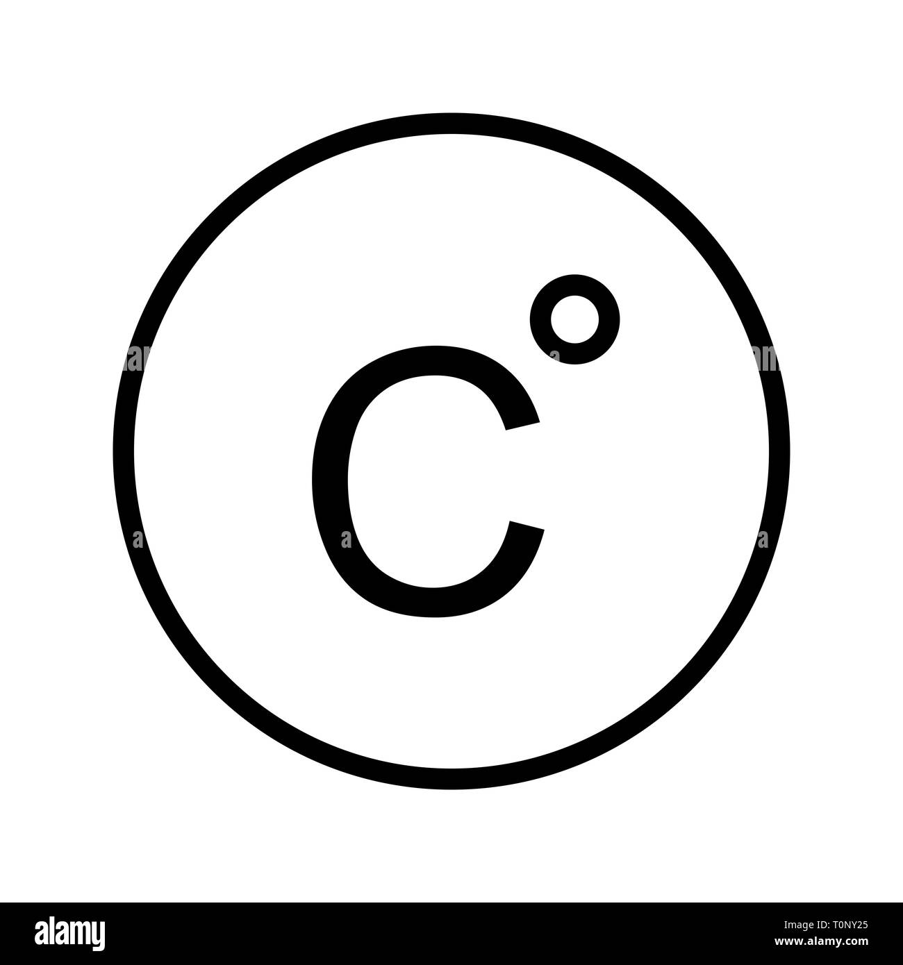 Illustration Celsius  Icon Stock Photo