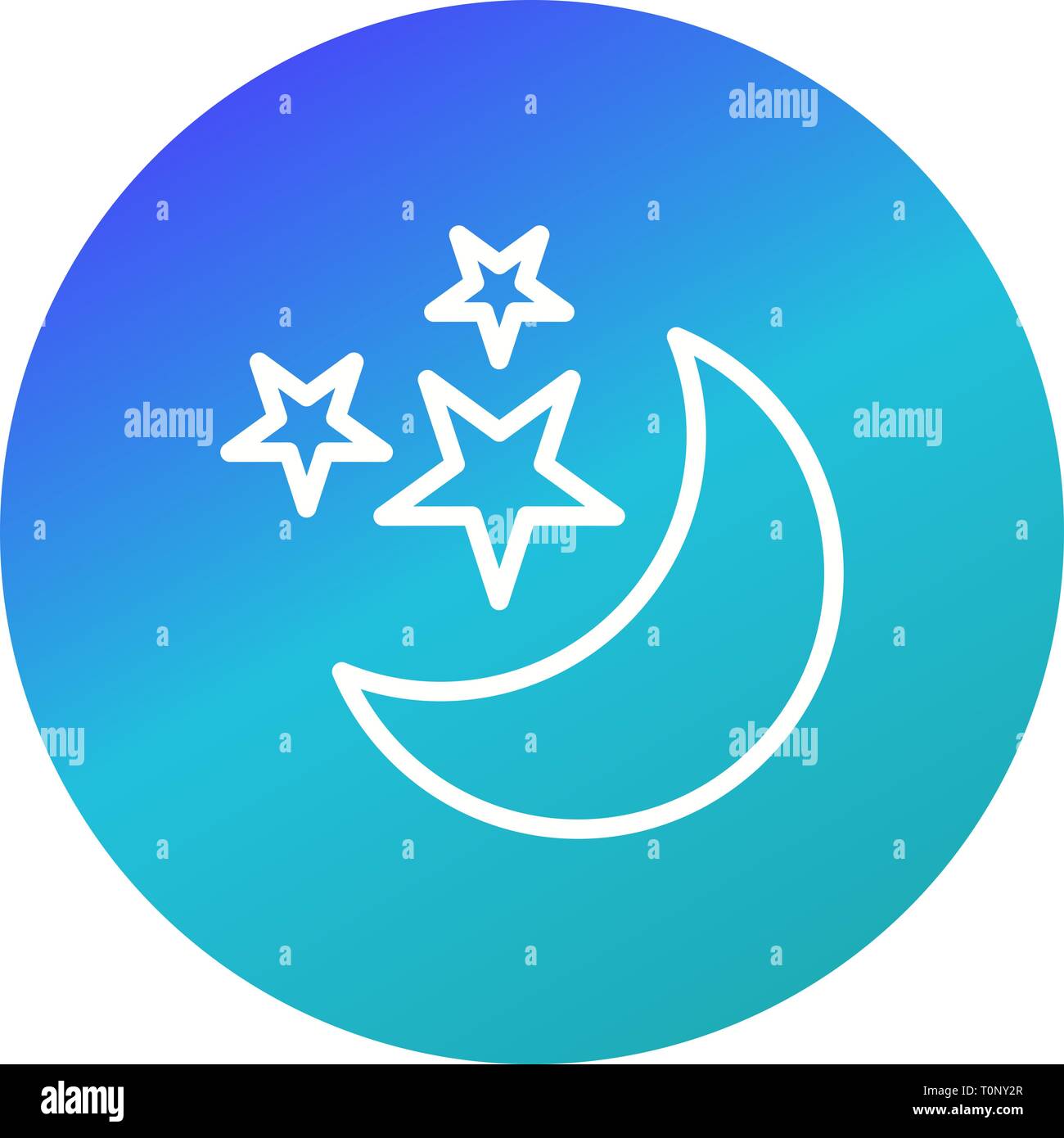 Illustration Moon And stars Icon Stock Photo Alamy