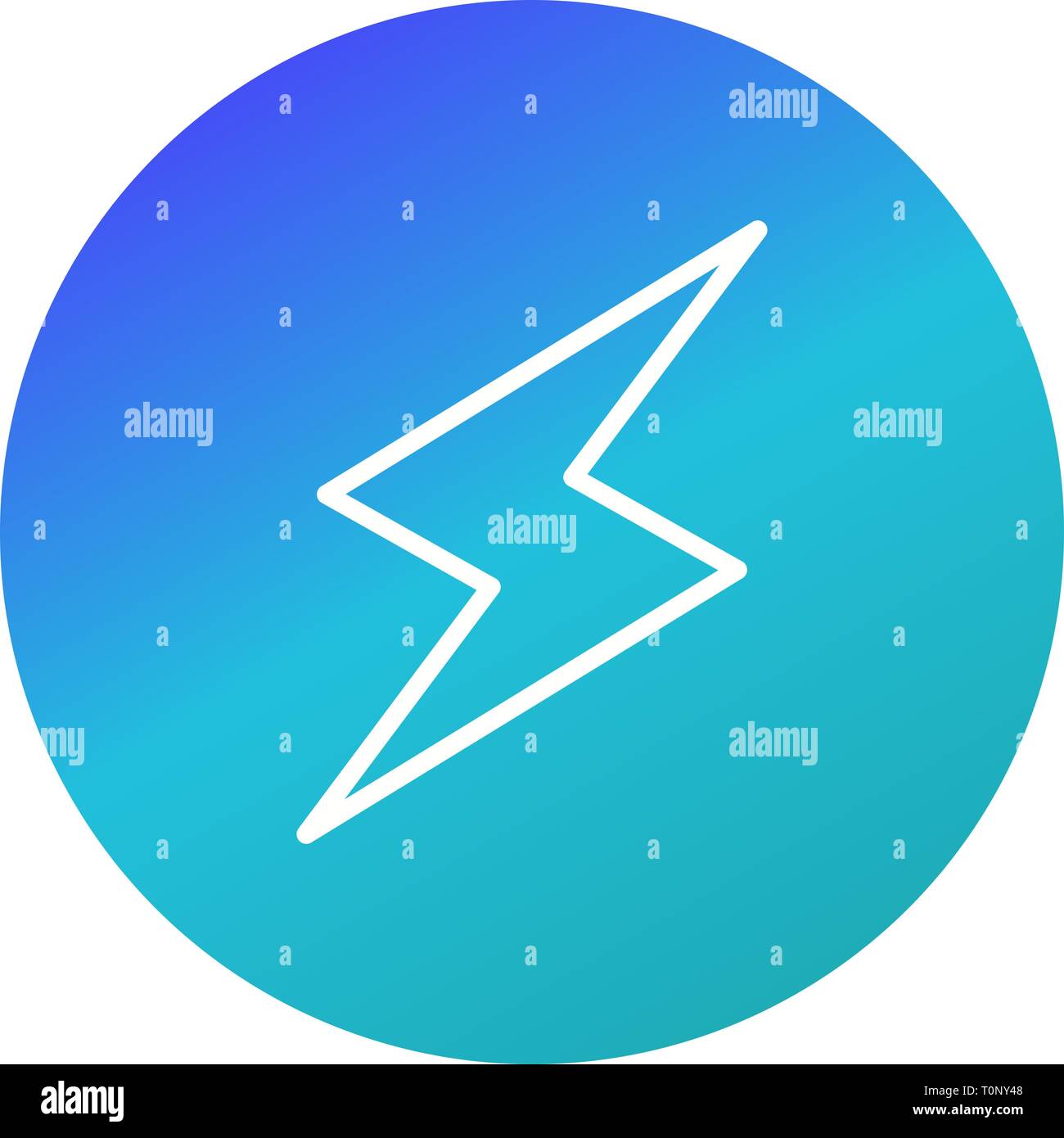 Illustration Lightning Button Icon Stock Photo - Alamy