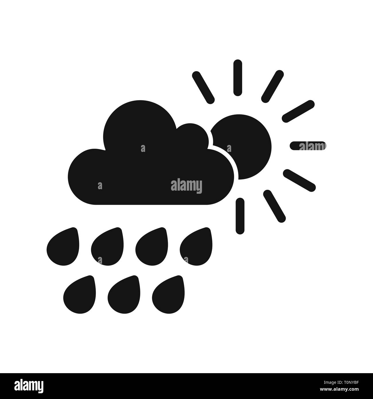 Illustration Summer Rain Icon Stock Photo Alamy