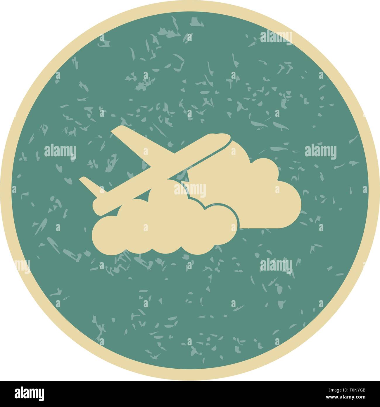 Illustration Plane cloud Icon Stock Photo - Alamy