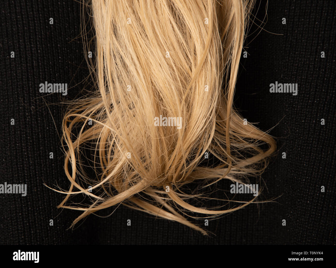 Blond Auburn Long Curly Hair From The Back Slightly Wet And Wavy