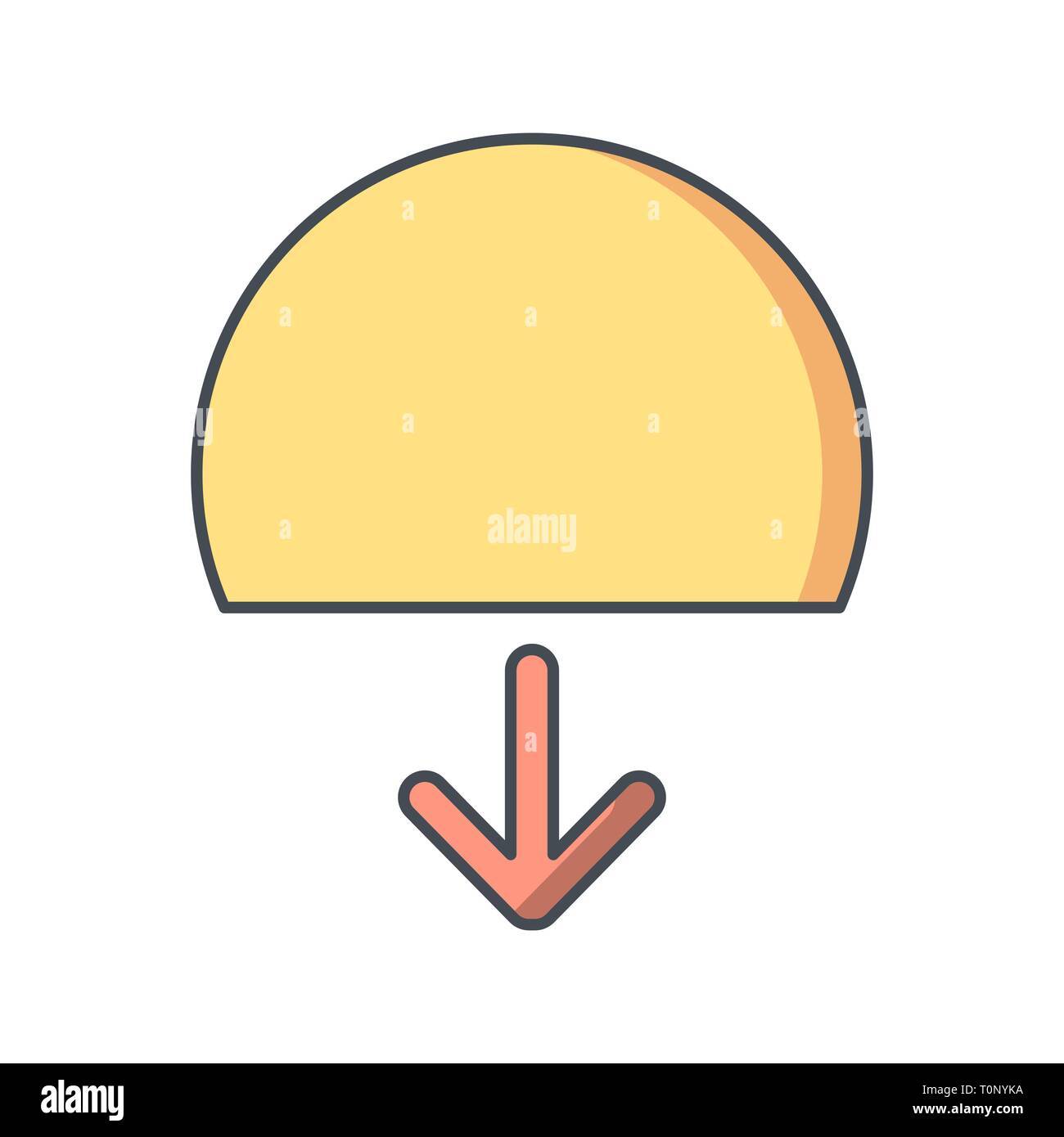 Illustartion Sundown Icon Stock Photo - Alamy