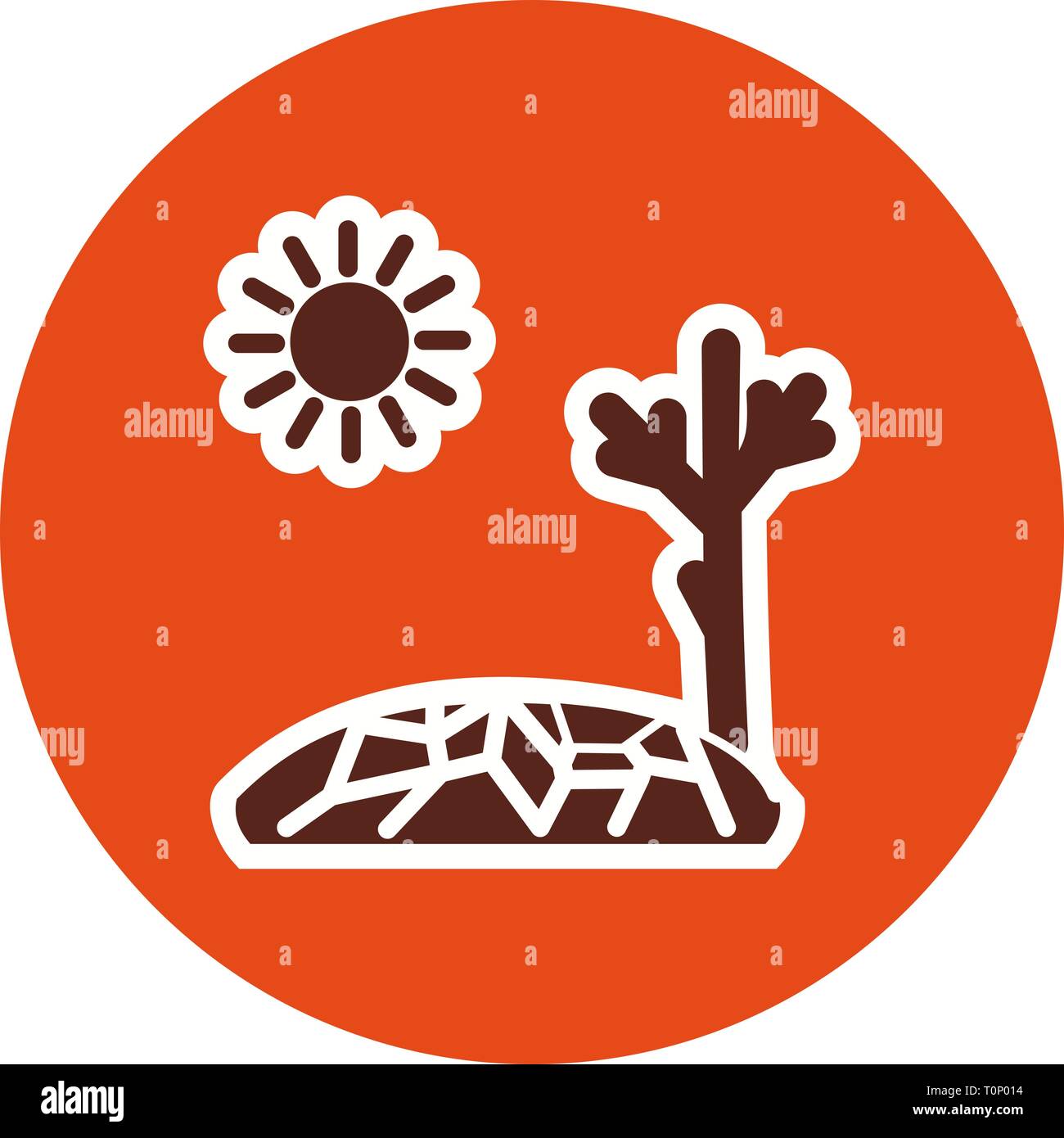 Illustartion Drought Icon Stock Photo - Alamy
