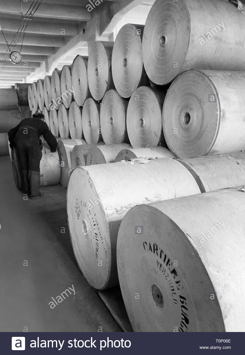 paper industry, april 1947 Stock Photo Alamy