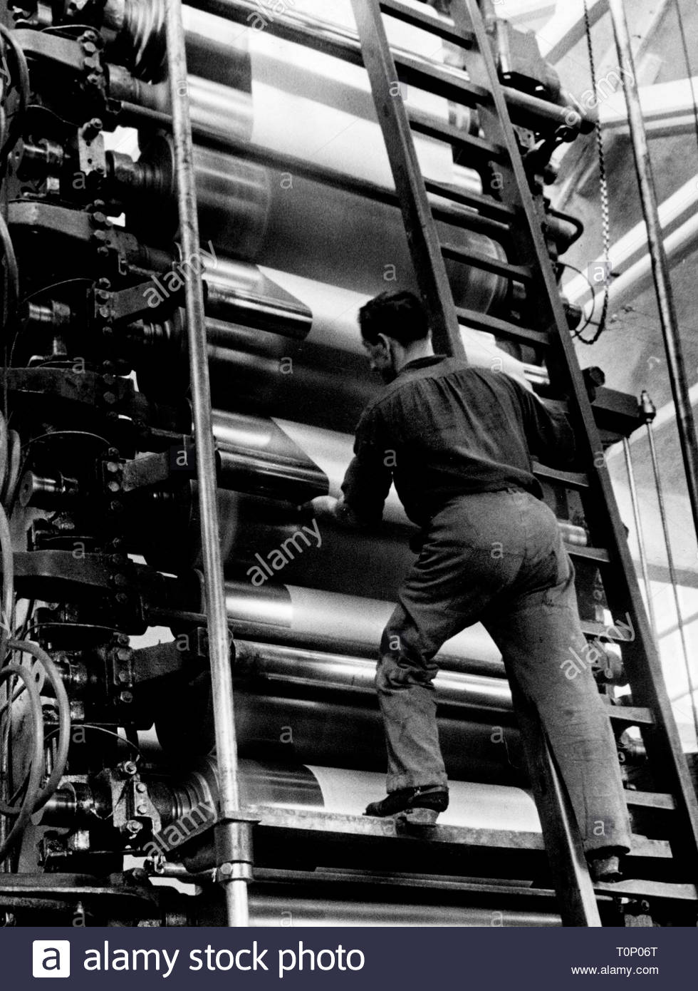 paper industry, april 1947 Stock Photo Alamy