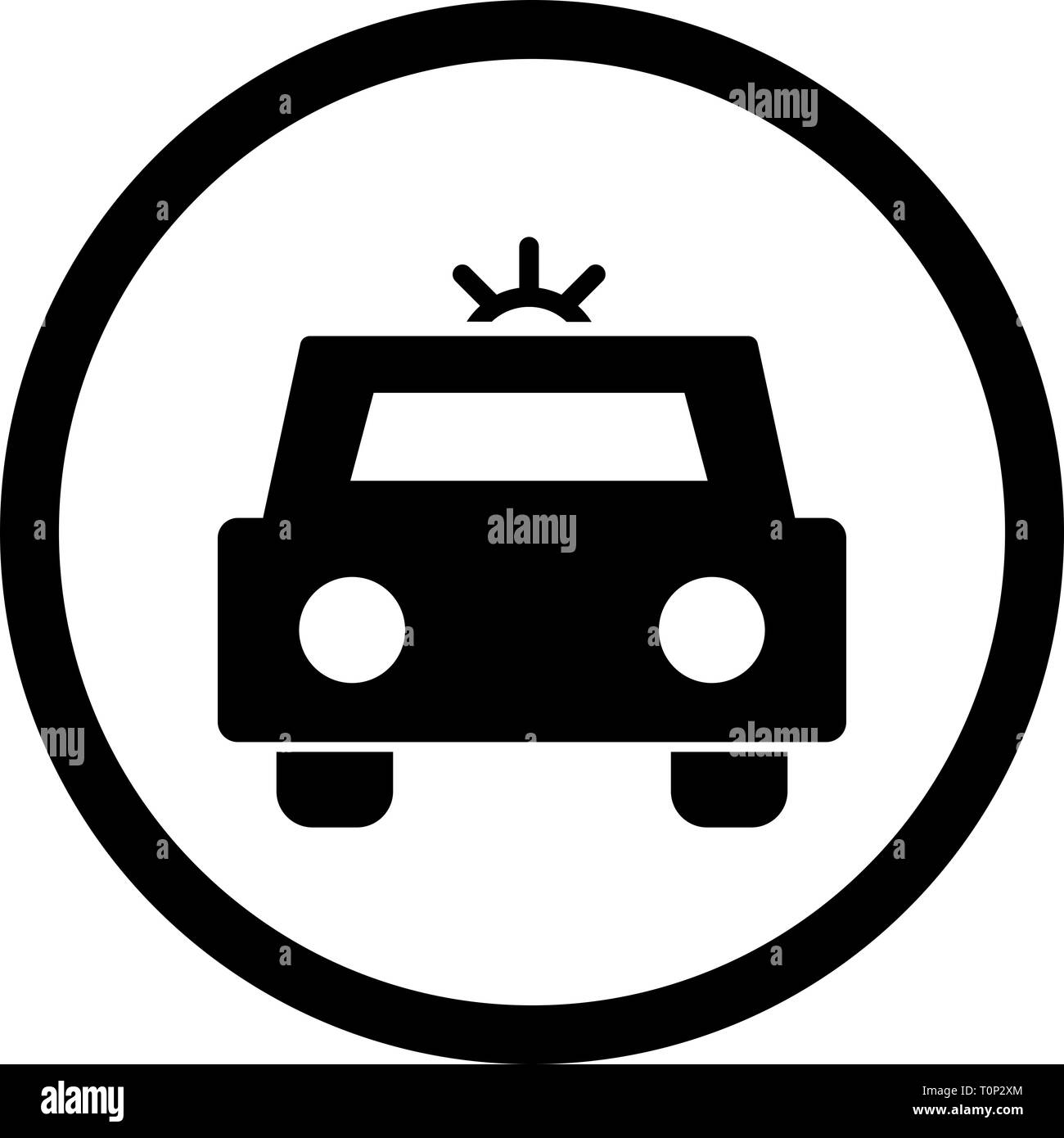 Illustration Police Car Icon Stock Photo