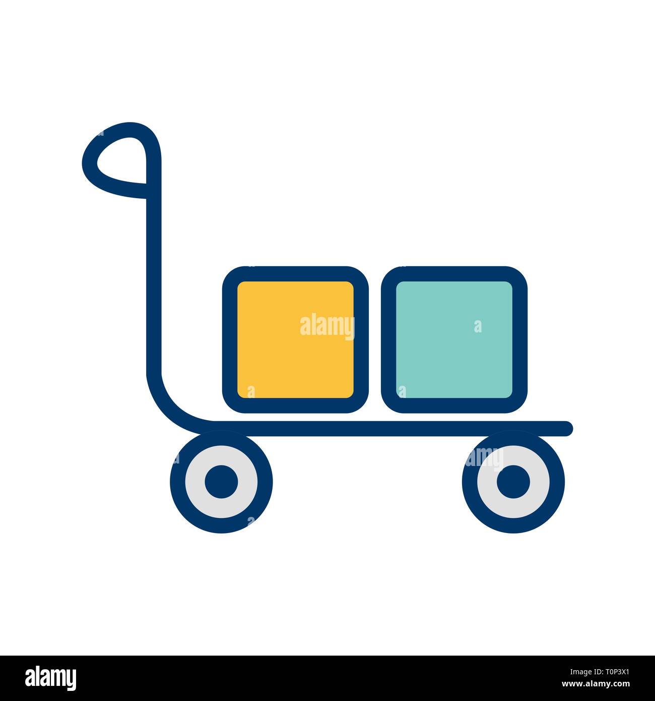 Illustration Trolley Icon Stock Photo - Alamy