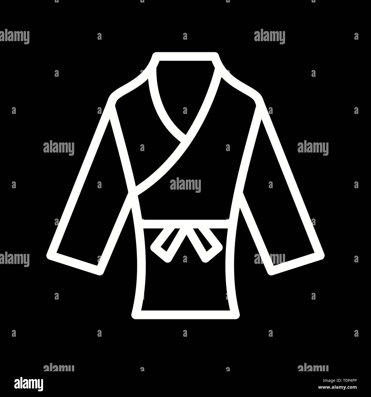 Illustration Karate Costume Icon Stock Photo - Alamy