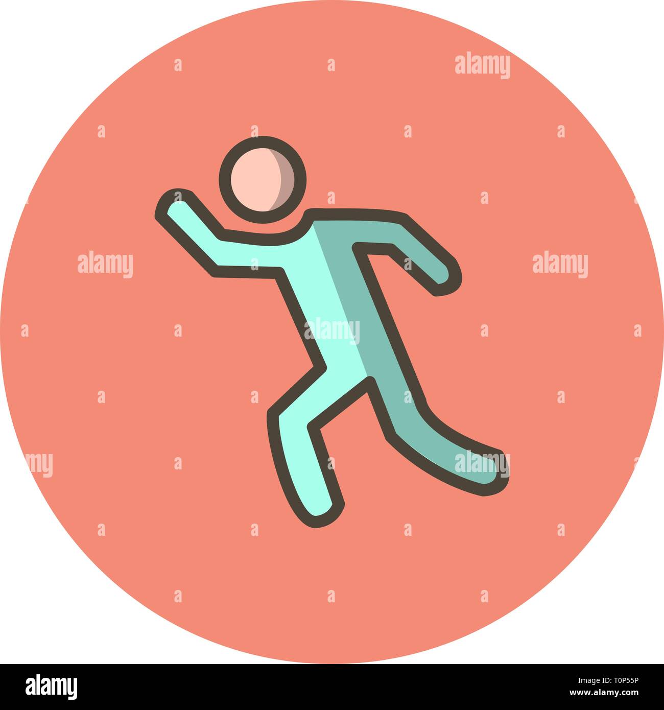 Illustration Runner Icon Stock Photo - Alamy