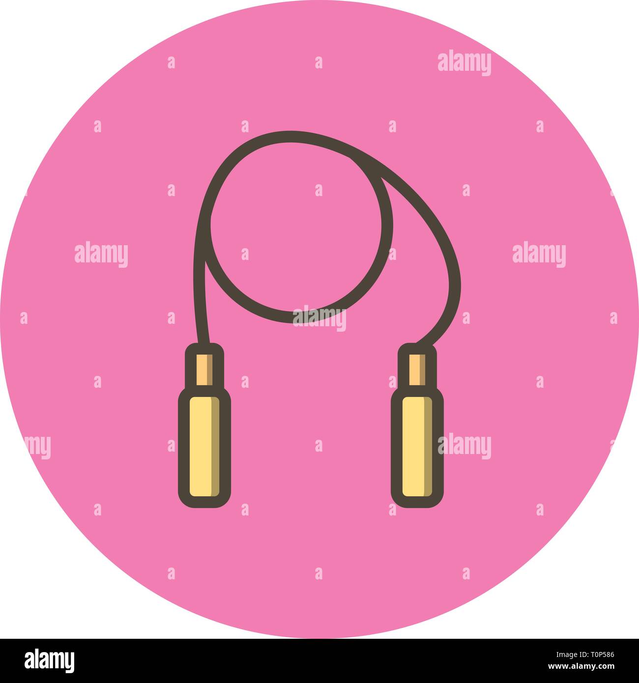 Illustration Jumping Rope Icon Stock Photo - Alamy