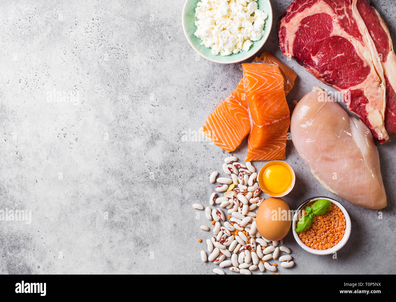 Natural sources of protein Stock Photo Alamy