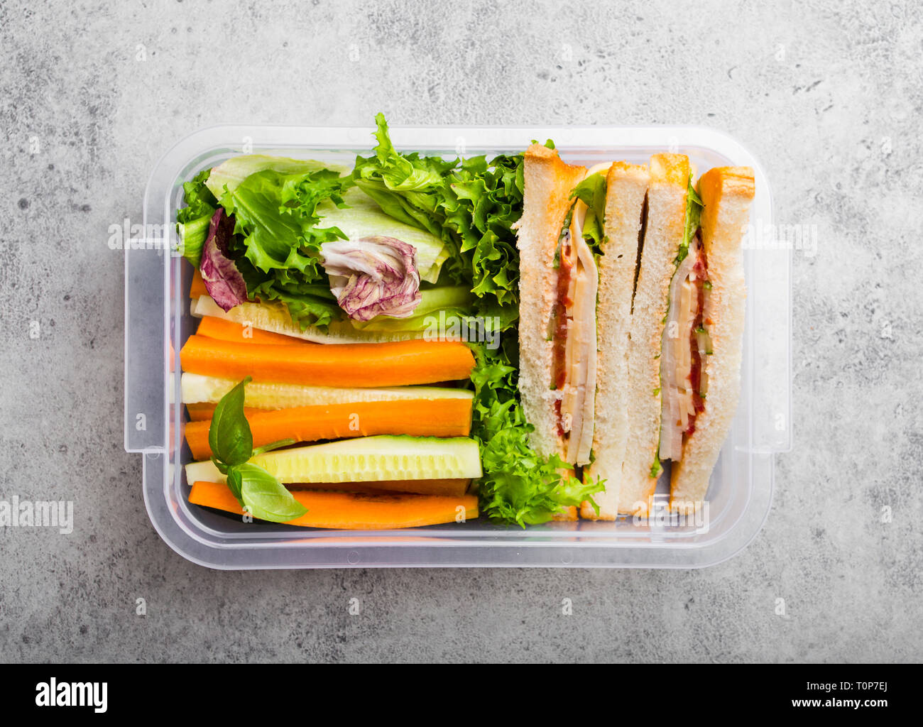 Lunch box with healthy food Stock Photo - Alamy