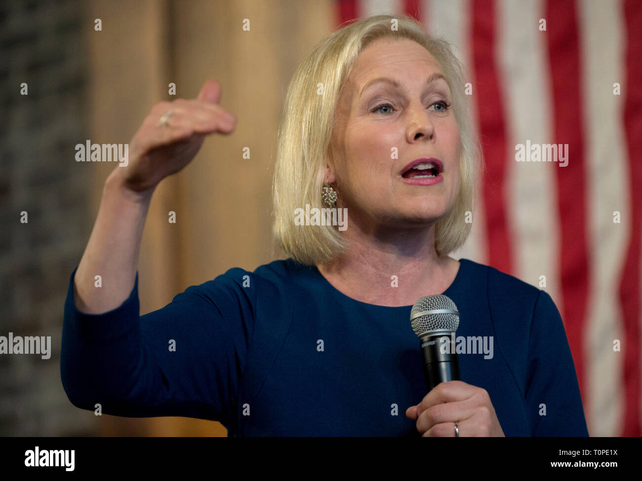 Des Moines, Iowa, USA. 21st Mar, 2019. U.S. Senator KIRSTEN GILLIBRAND