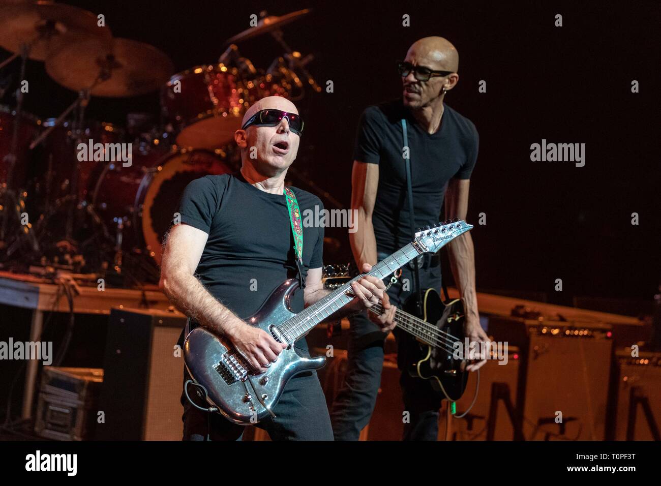 Madison, Wisconsin, USA. 20th Mar, 2019. JOE SATRIANI and DOUG PINNICK during the Experience Hendrix Tour at the Overture Center for the Arts in Madison, Wisconsin Credit: Daniel DeSlover/ZUMA Wire/Alamy Live News Stock Photo