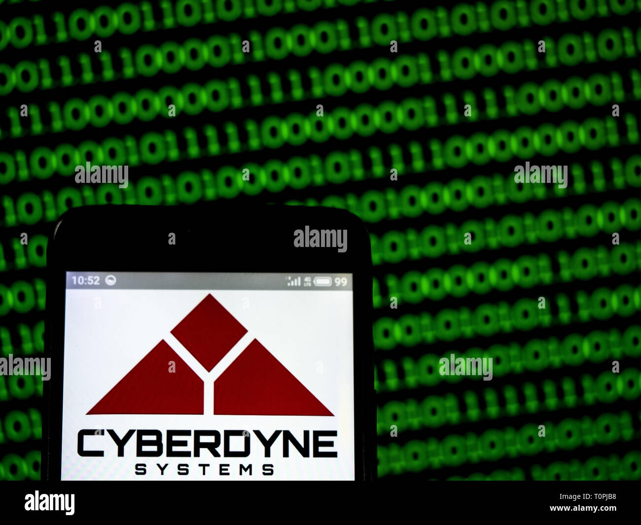 Ukraine. 21st Mar, 2019. In this photo illustration Cyberdyne Inc logo seen displayed on a smart phone. Credit: Igor Golovniov/SOPA Images/ZUMA Wire/Alamy Live News Stock Photo
