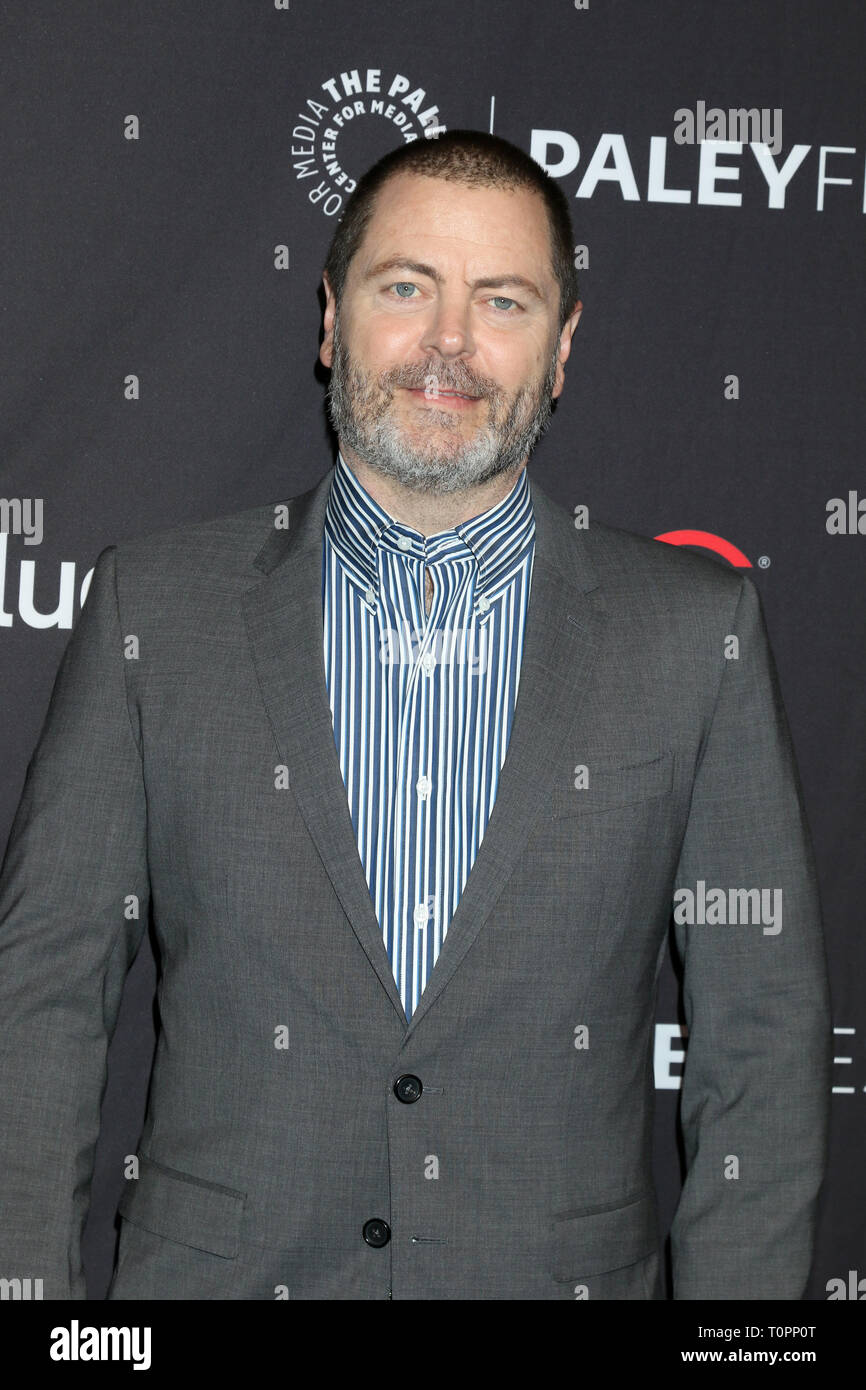 Los Angeles, CA, USA. 21st Mar, 2019. LOS ANGELES - MAR 21: Nick Offerman at the PaleyFest - ''Parks and Recreation'' 10th Anniversary Reunion at the Dolby Theater on March 21, 2019 in Los Angeles, CA Credit: Kay Blake/ZUMA Wire/Alamy Live News Stock Photo