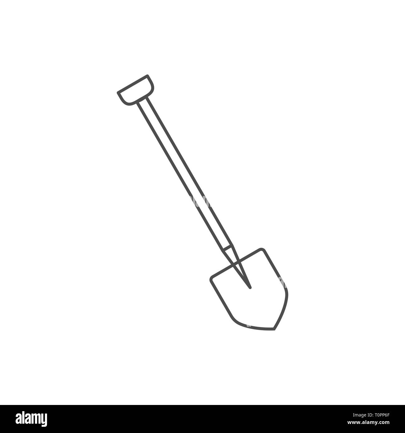 Building, construction, dig, garden industry shovel icon Vector ...