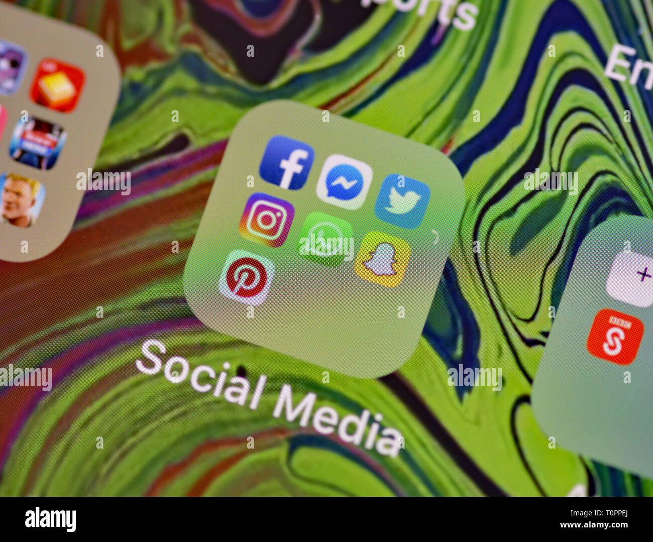 Stock photo of Facebook, Messenger, Twitter, Instagram, WhatsApp