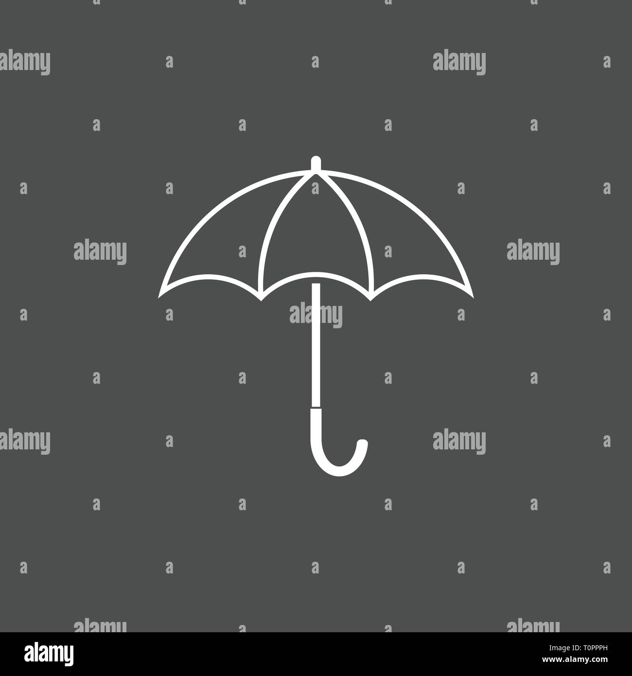 Umbrella icon, weather symbol. Vector illustration Flat Stock Vector
