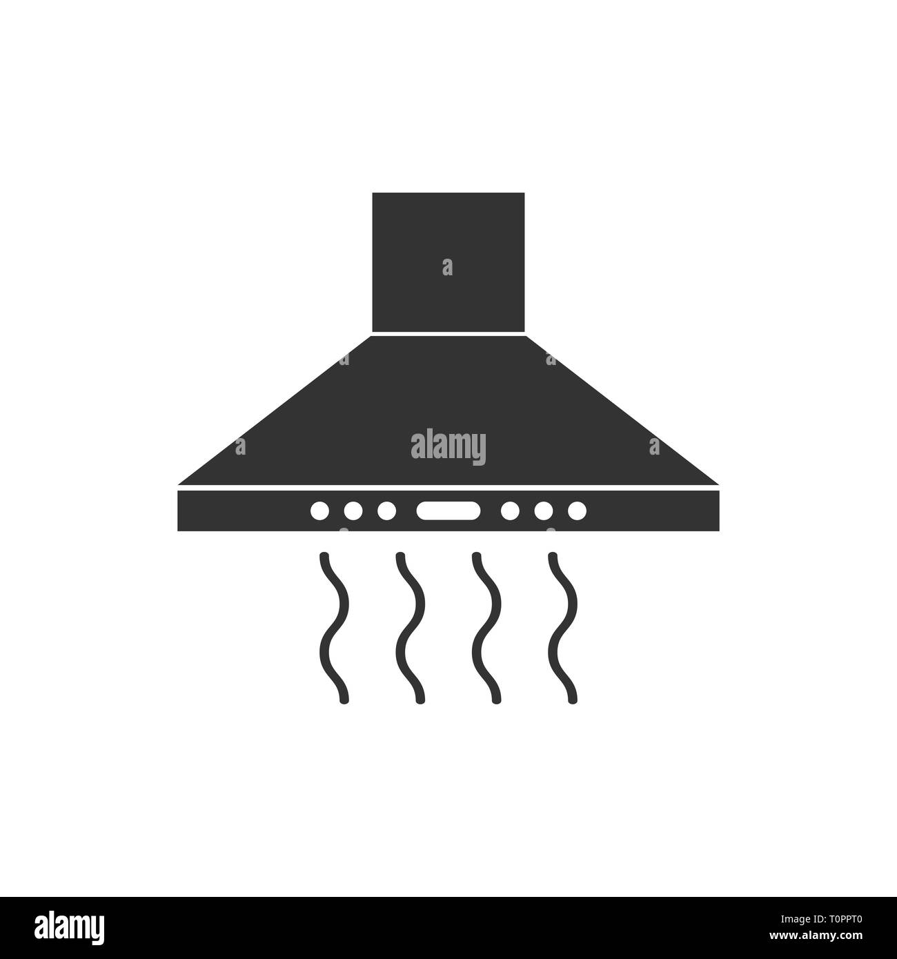 Vector illustration, flat design. Exhaust hood icon Stock Vector Image ...
