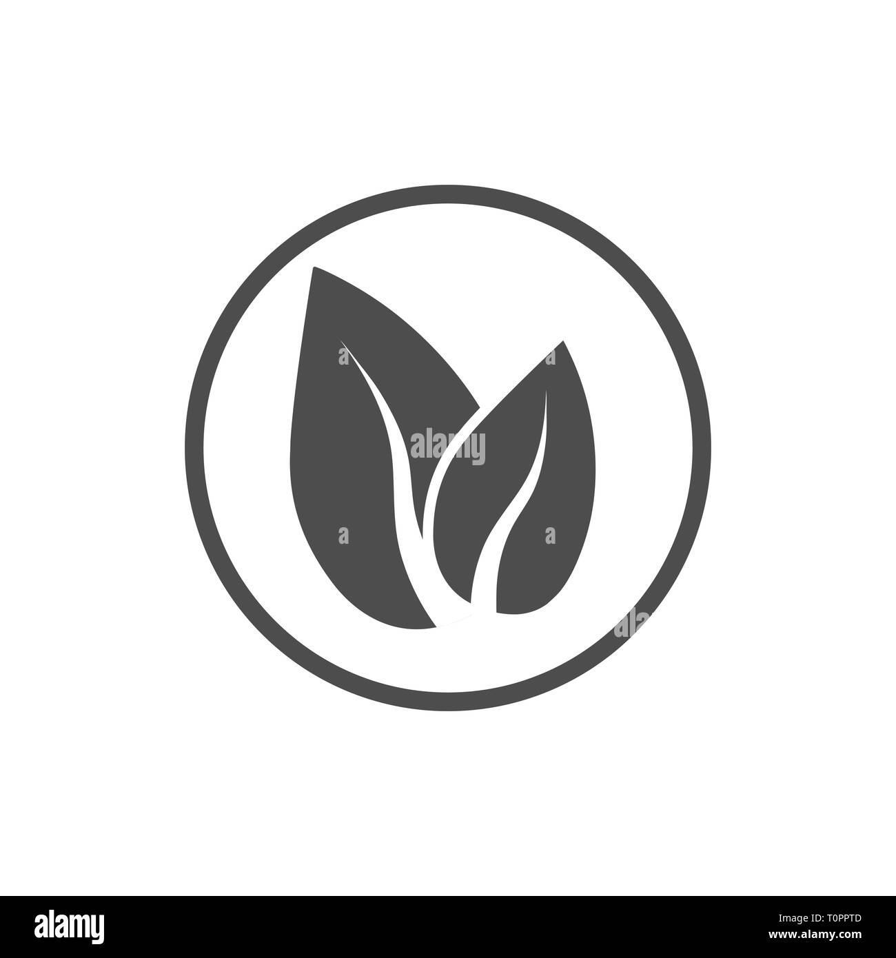 Green leaf, Eco icon vector Stock Vector Image & Art - Alamy