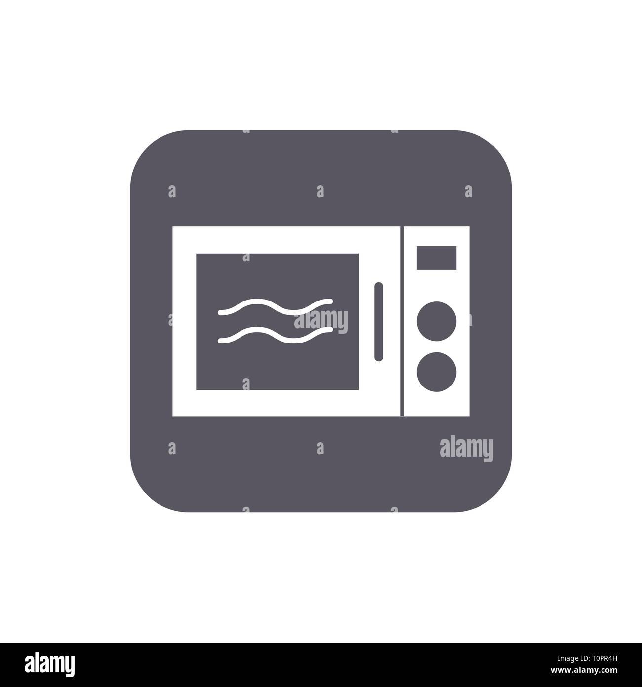Vector illustration, flat design. Home appliance, kitchen microwave icon Stock Vector