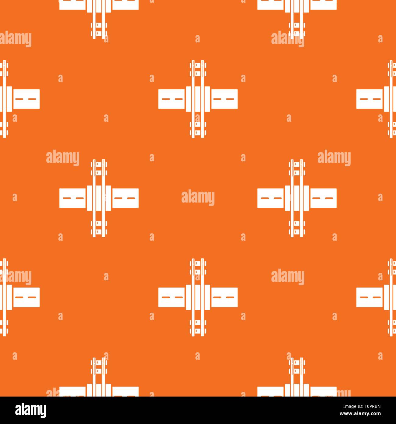 Railroad crossing pattern vector orange Stock Vector