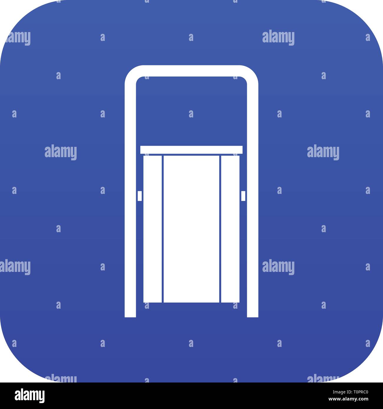 Public garbage bin icon digital blue Stock Vector