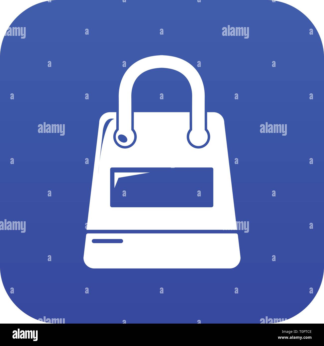 Shopping bag icon blue vector Stock Vector Image & Art - Alamy