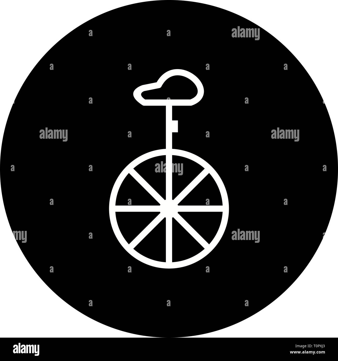 Illustration Unicycle Icon Stock Photo Alamy