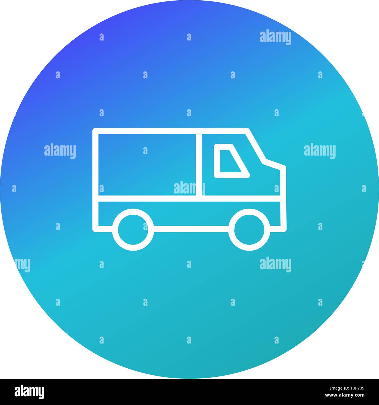 Illustration Van Icon Stock Photo - Alamy