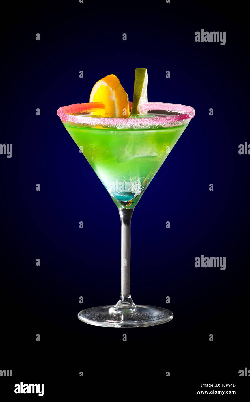 Delicious cocktail with vodka, lemon. orange and juice Stock Photo Alamy