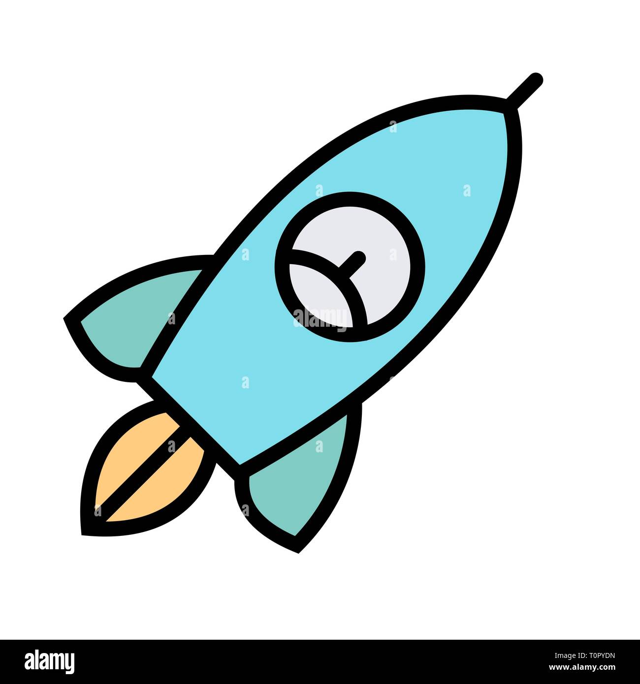 Illustration Rocket Icon Stock Photo