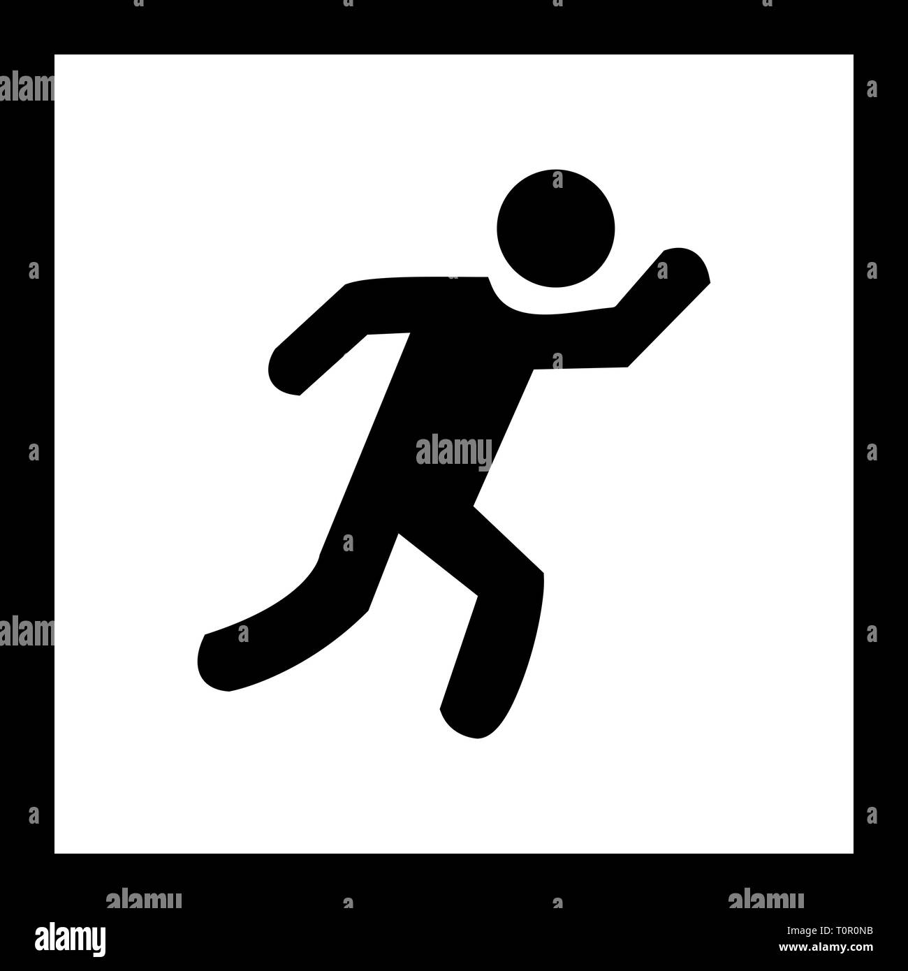 Illustration Runner Icon Stock Photo - Alamy