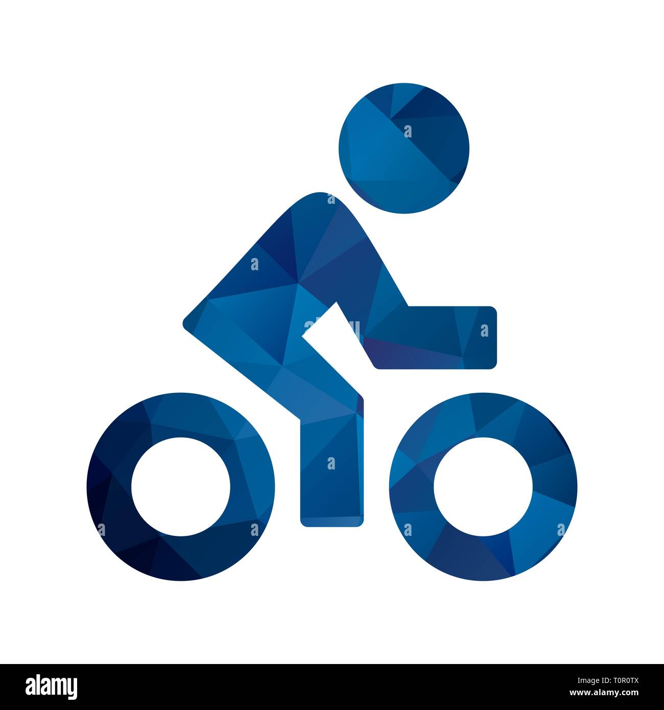 Illustration Cyclist Icon Stock Photo