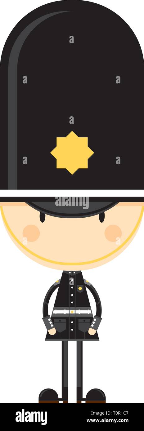 Cute Cartoon Policeman Character Stock Vector Image & Art - Alamy