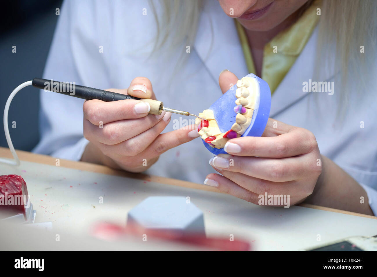 Dental Laboratory teeth prosthetics Stock Photo Alamy