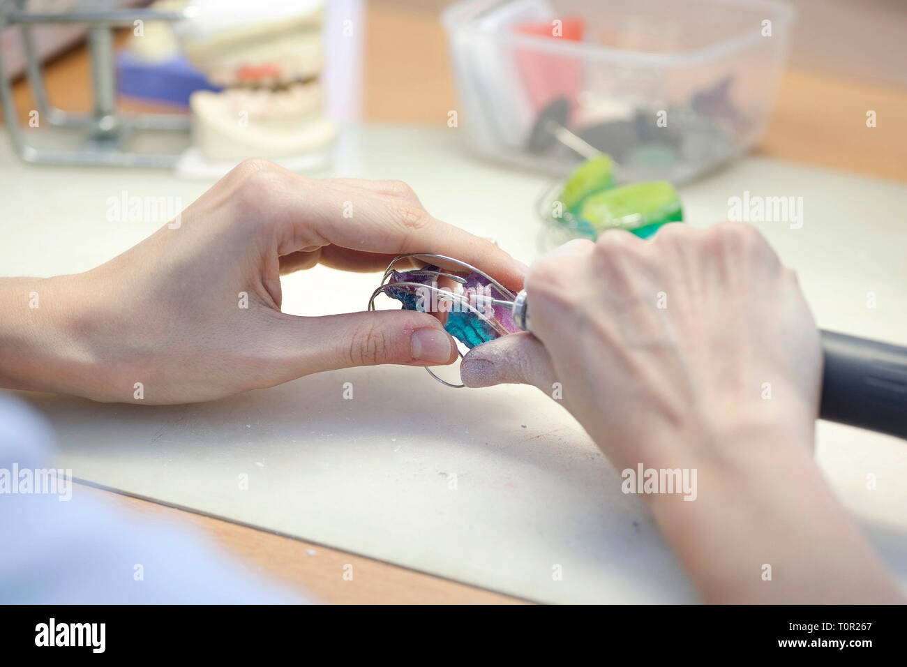 Dental Laboratory teeth prosthetics Stock Photo Alamy