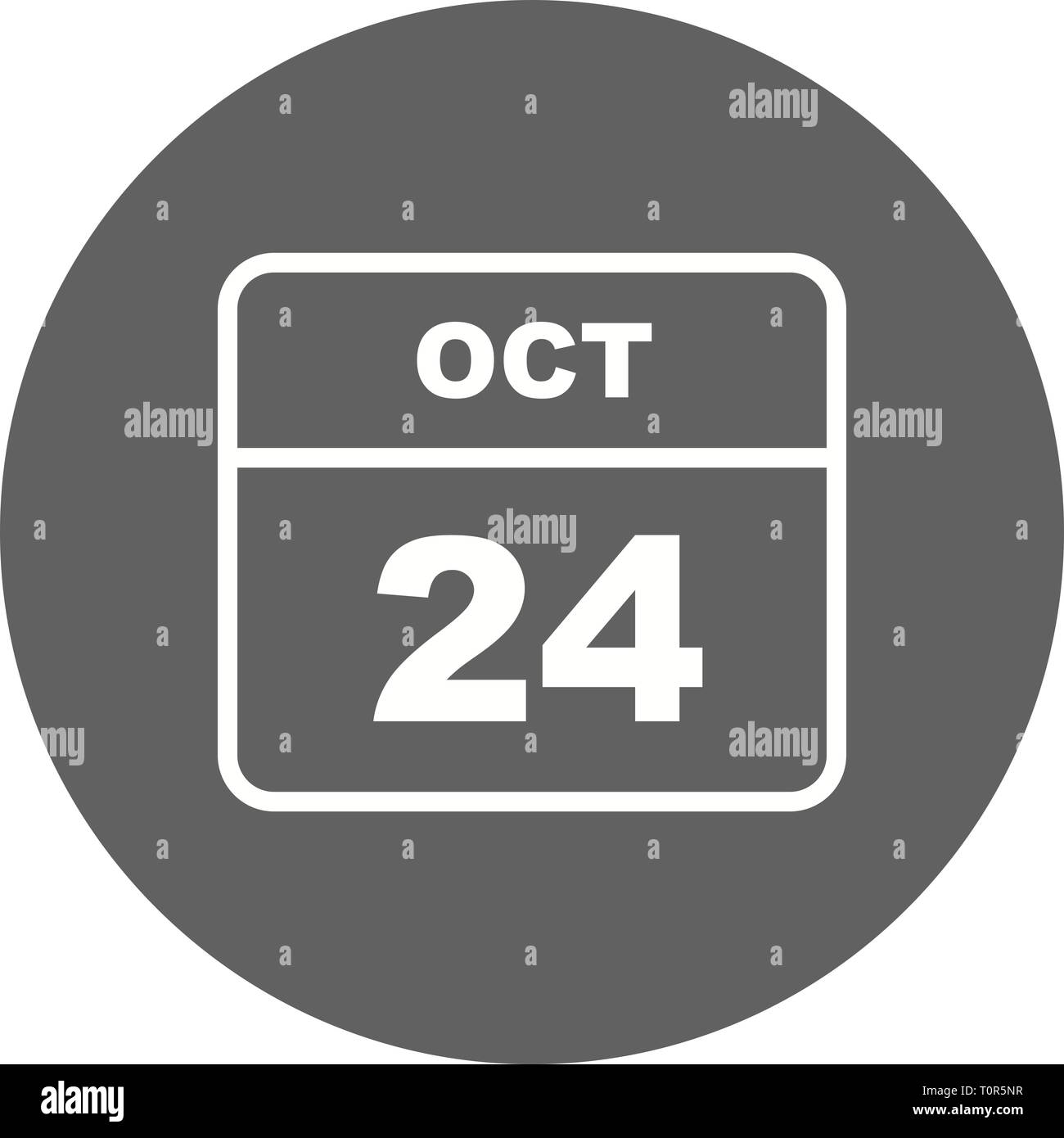October 24th Date on a Single Day Calendar Stock Photo Alamy