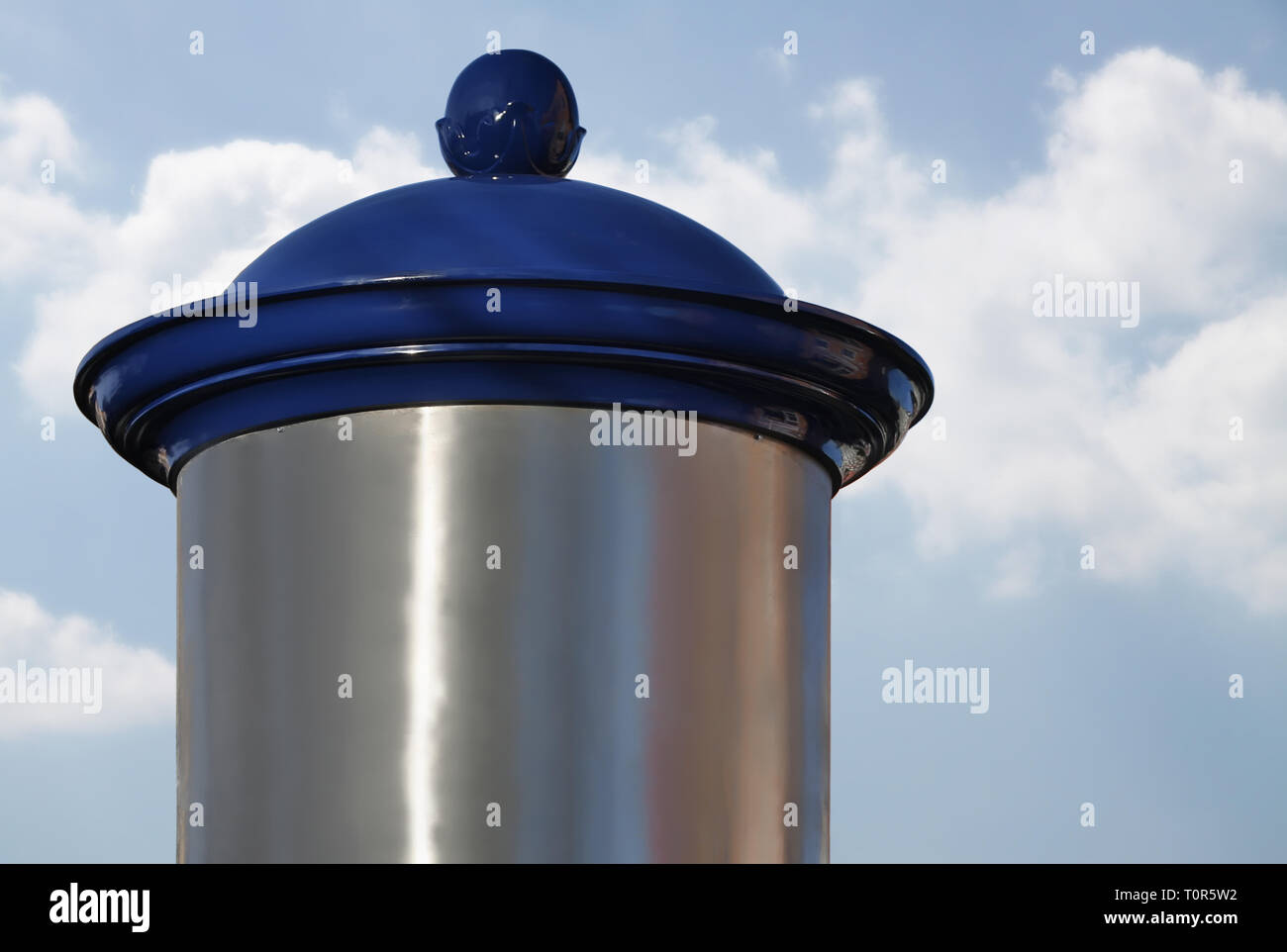 Blank advertising column in front of bright sky Stock Photo - Alamy