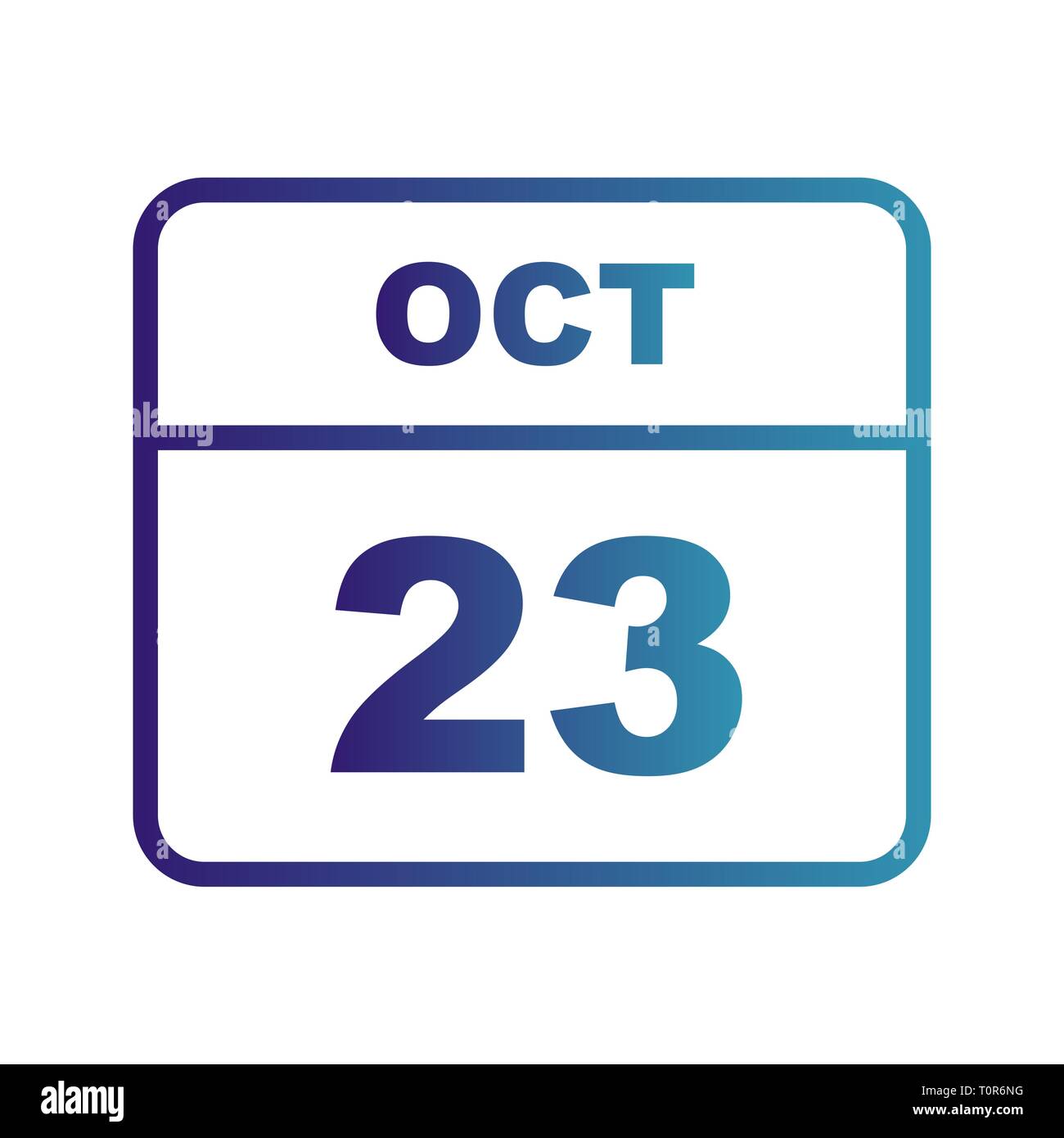 October 23rd Date on a Single Day Calendar Stock Photo Alamy