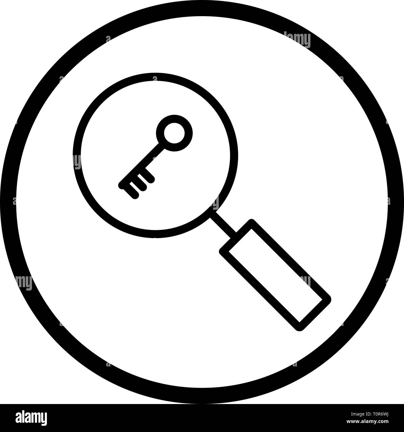 Illustration Keyword Search Icon Stock Photo Alamy