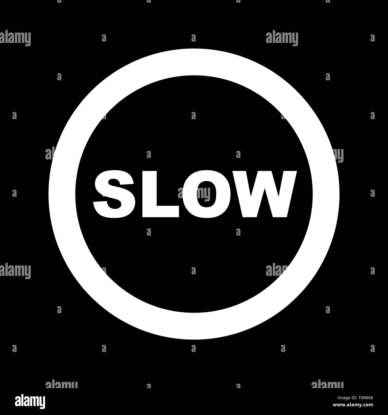 Illustration Slow Icon Stock Photo - Alamy