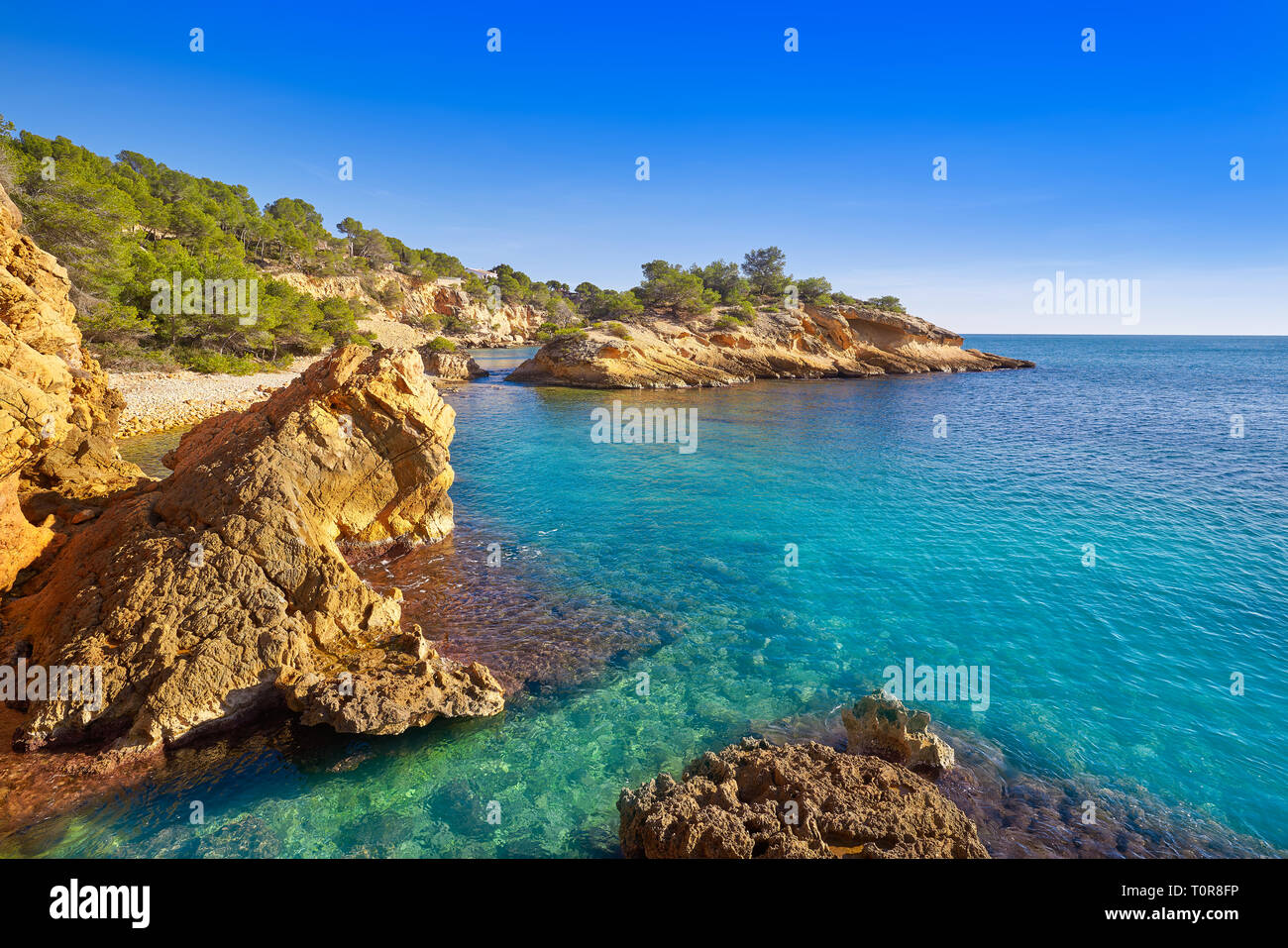 Ametlla L'ametlla de mar beach illot in Costa dorada of Tarragona in  Catalonia Stock Photo - Alamy