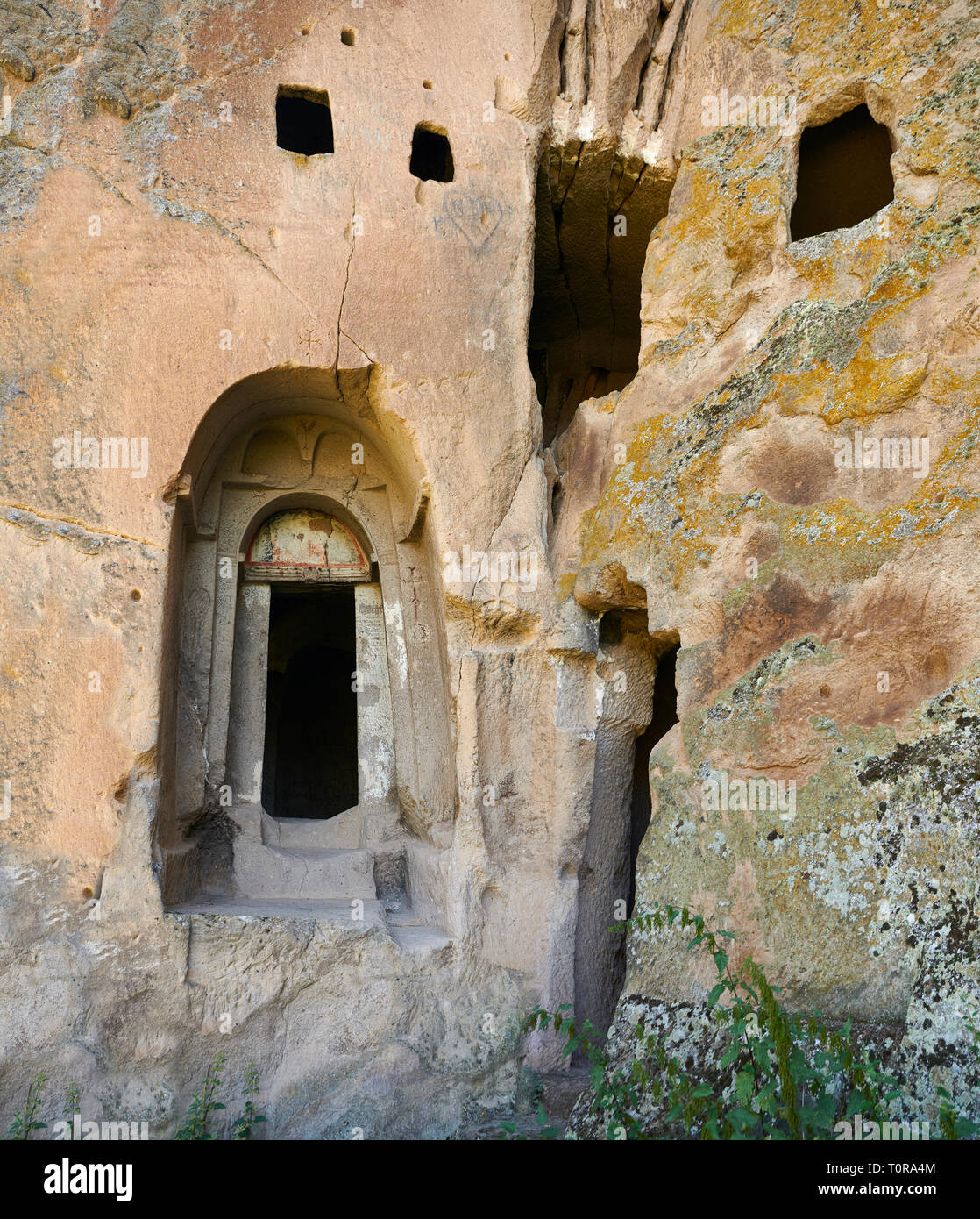 Pictures & images of Komurlu Church interior,  9th century, the Vadisi Monastery Valley, 'Manastır Vadisi”,  of the Ihlara Valley, Guzelyurt , Aksaray Stock Photo