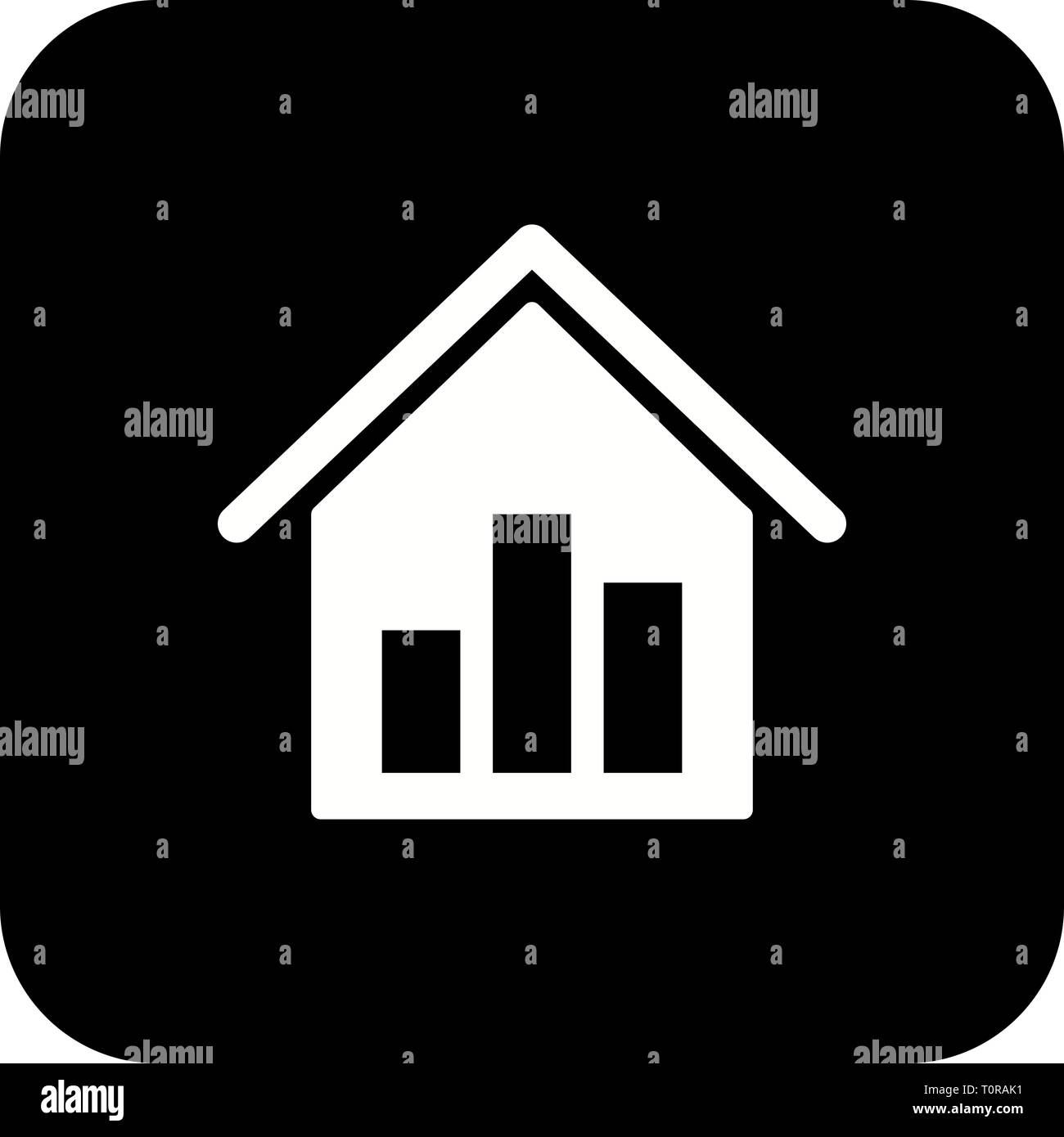 Illustration Real Estate Stats Icon Stock Photo - Alamy
