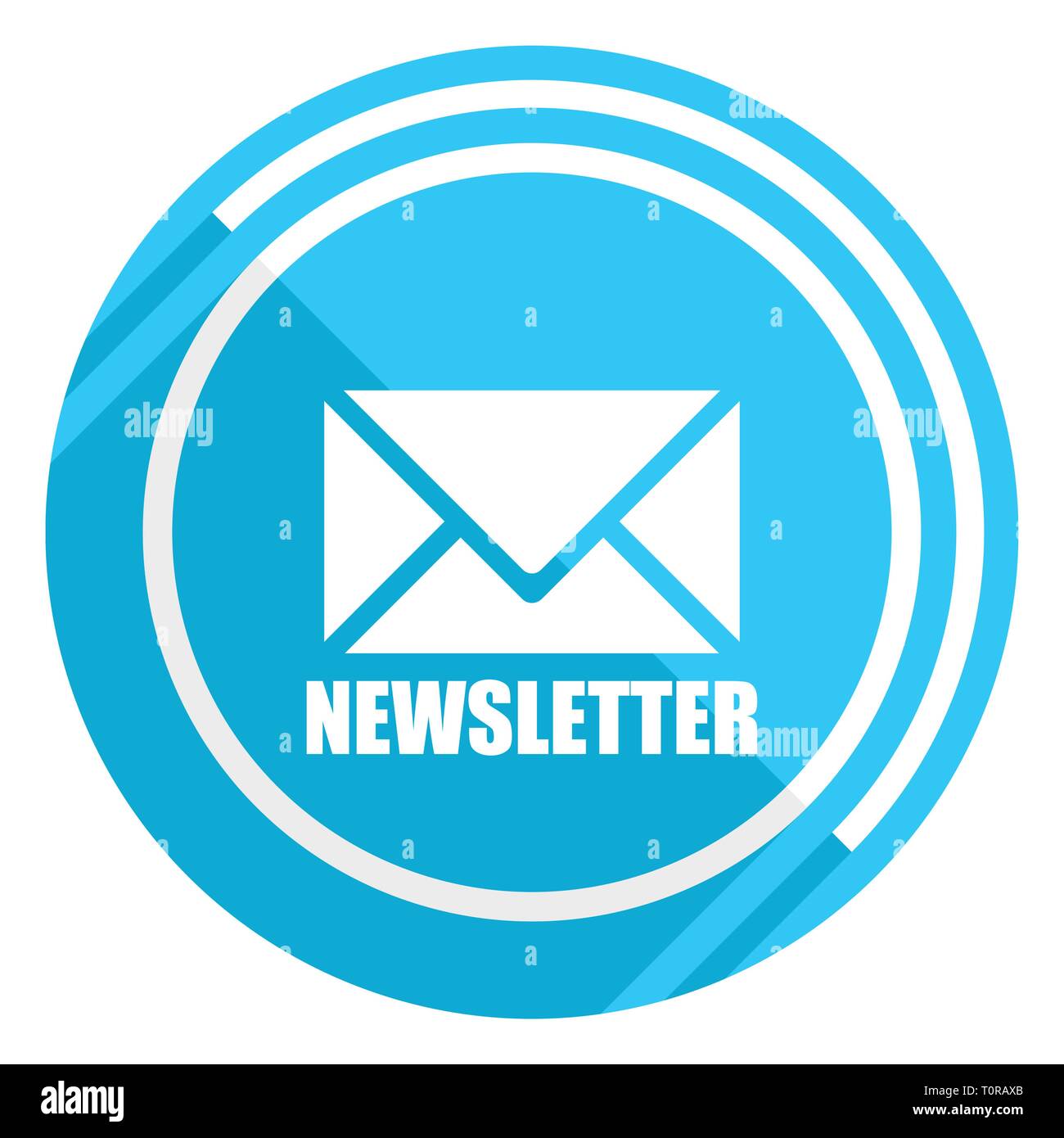 Newsletter Flat Design Blue Web Icon Easy To Edit Vector Illustration For Webdesign And Mobile Applications Stock Vector Image Art Alamy