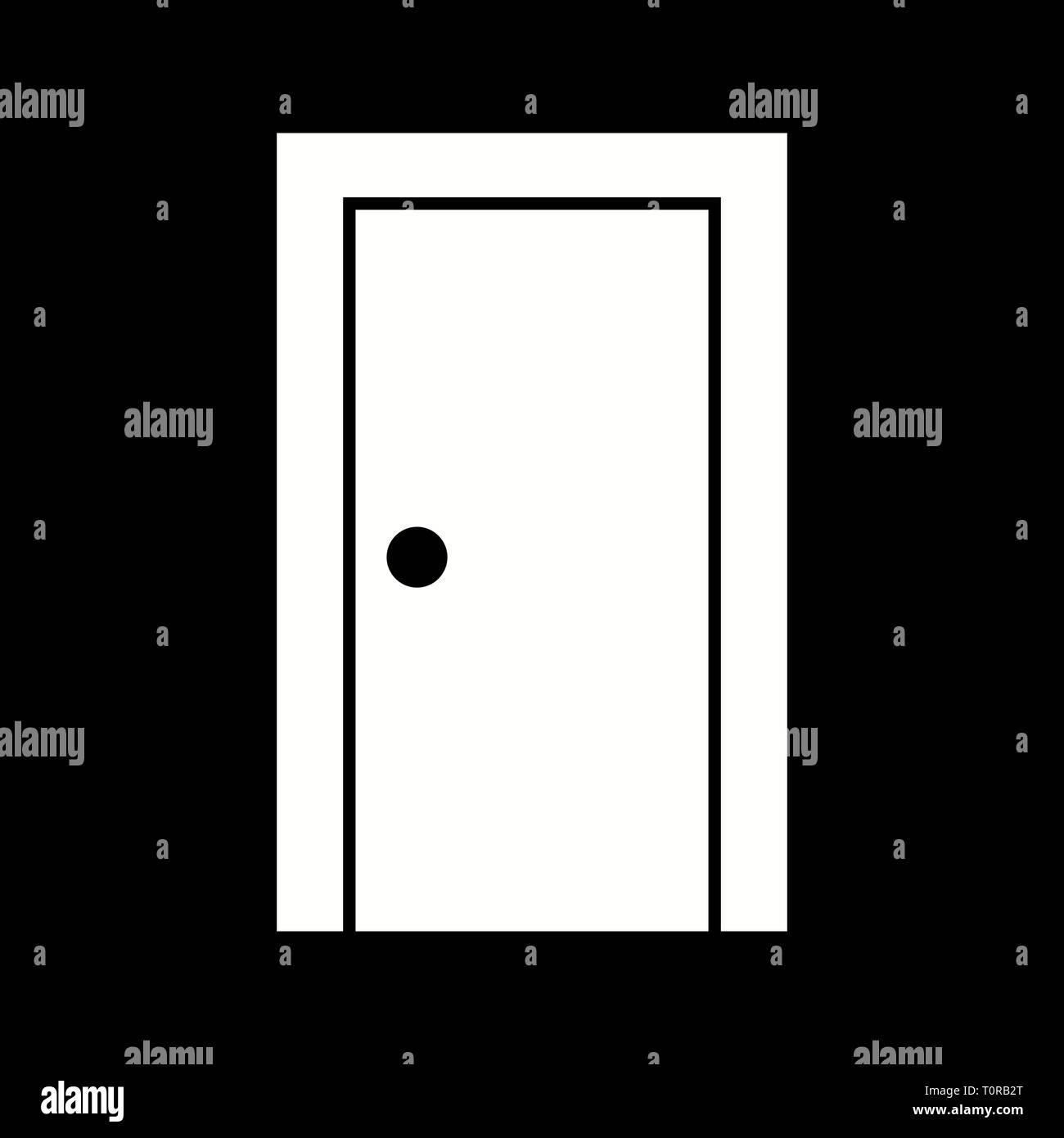 Illustration Door icon Stock Photo - Alamy