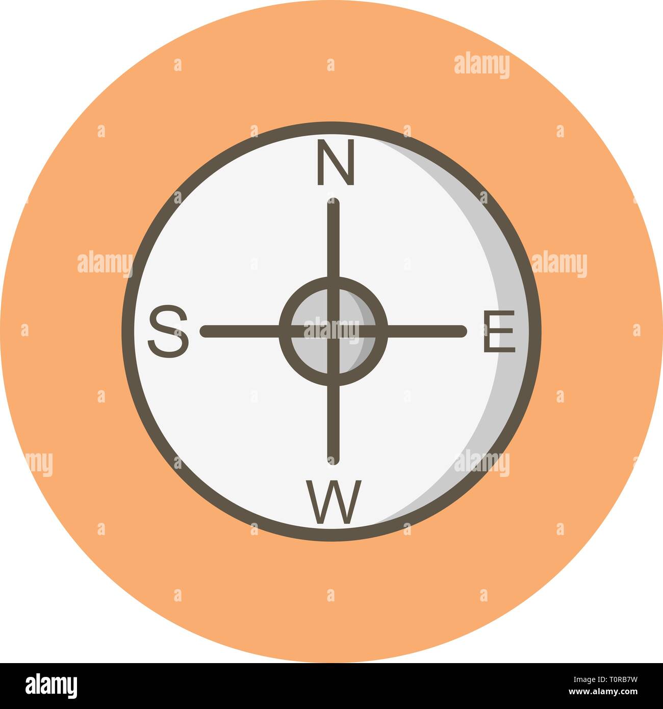 Illustration Direction Icon Stock Photo - Alamy